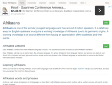 Tablet Screenshot of easyafrikaans.com
